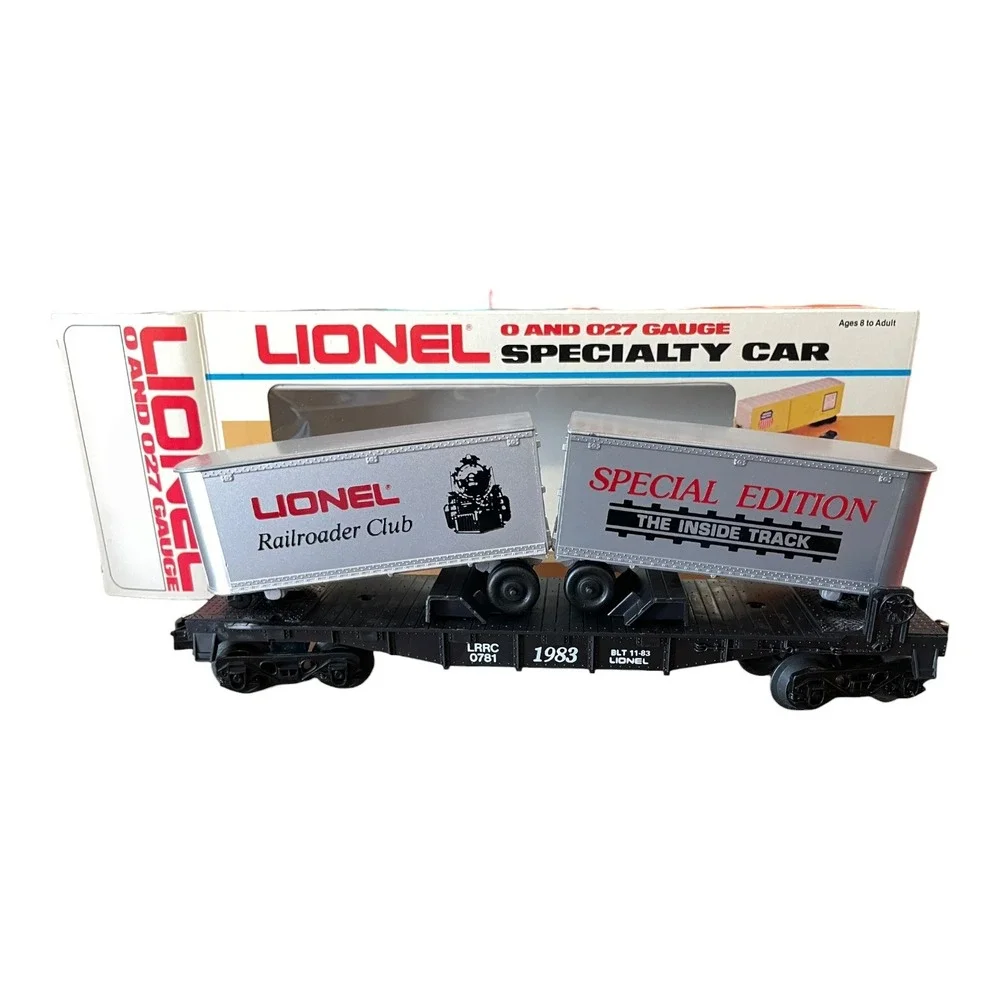 Lionel 6-0781 Railroader Club Flat Car with Vans O/O27 Gauge 1983 Special